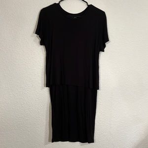 ASOS black midi dress, size 2.
